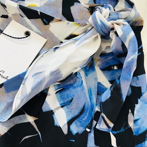 New! Robert Graham Sukie Silk High Waist Tropical Foliage Wrap Skort Skirt - Picture 7 of 10